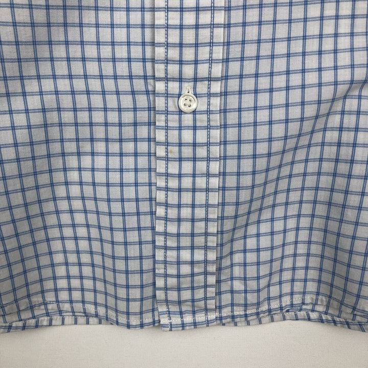 2000'S Ralph Lauren POLO JEANS COMPANY Short-Sleeve Cotton Check Shirt, Men's Size XL (approx.) cotton blue type Vintage Second Hand