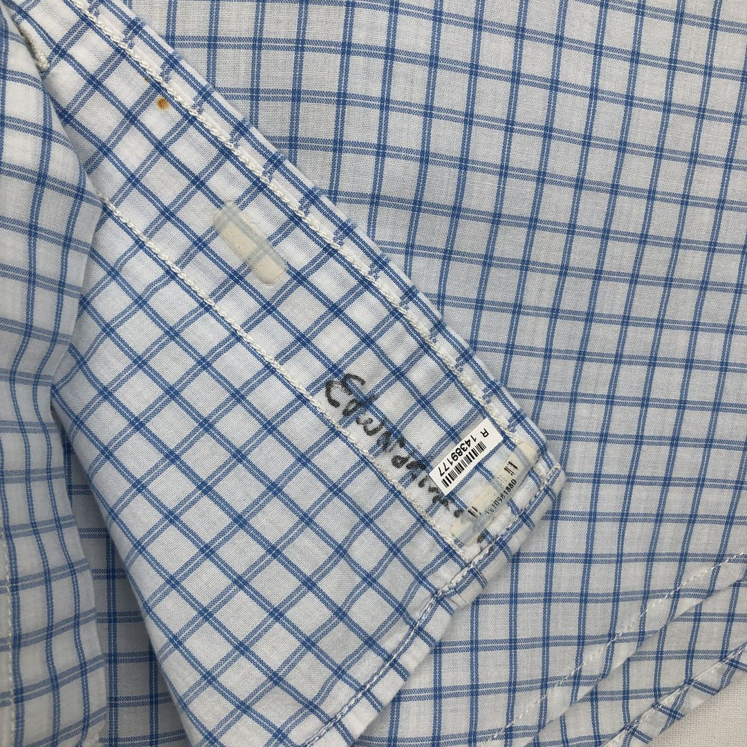 2000'S Ralph Lauren POLO JEANS COMPANY Short-Sleeve Cotton Check Shirt, Men's Size XL (approx.) cotton blue type Vintage Second Hand