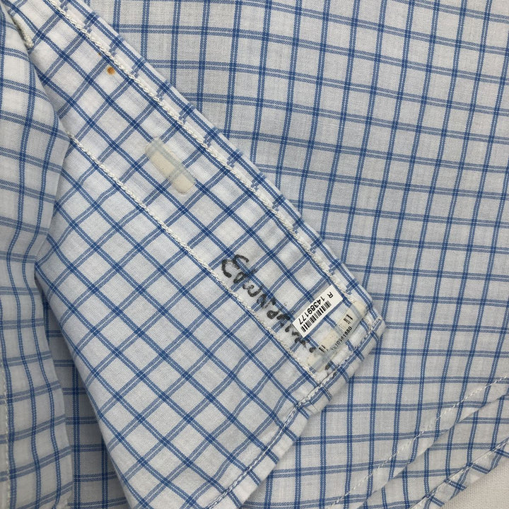 2000'S Ralph Lauren POLO JEANS COMPANY Short-Sleeve Cotton Check Shirt, Men's Size XL (approx.) cotton blue type Vintage Second Hand