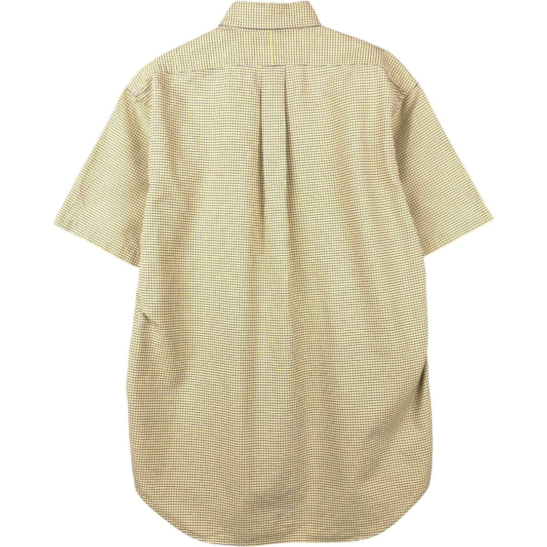 Ralph Lauren BLAKE Long-Sleeve Button-Down Check Shirt, Men's Size S (approx.) cotton yellow type Vintage Second Hand