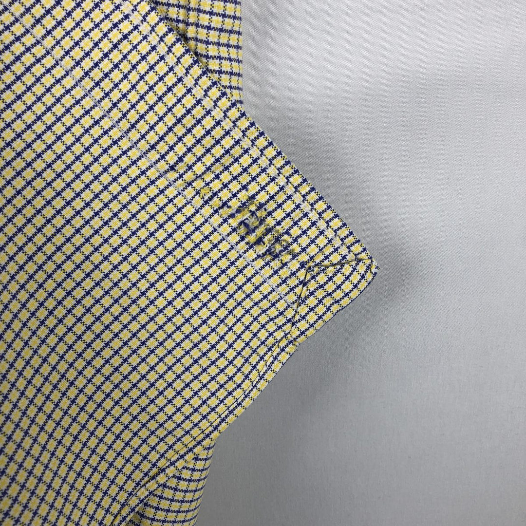 Ralph Lauren BLAKE Long-Sleeve Button-Down Check Shirt, Men's Size S (approx.) cotton yellow type Vintage Second Hand