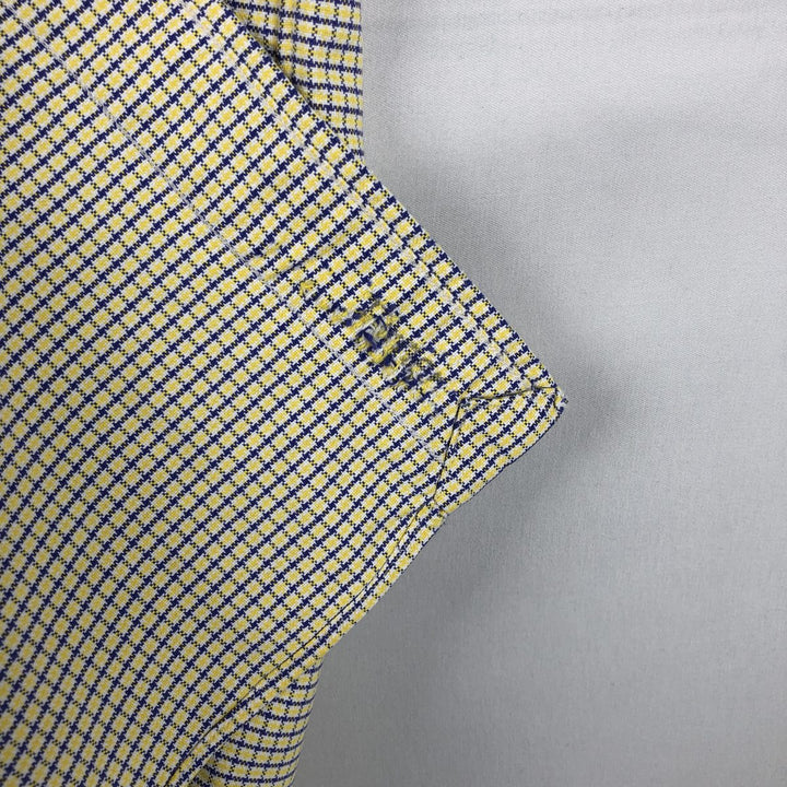 Ralph Lauren BLAKE Long-Sleeve Button-Down Check Shirt, Men's Size S (approx.) cotton yellow type Vintage Second Hand