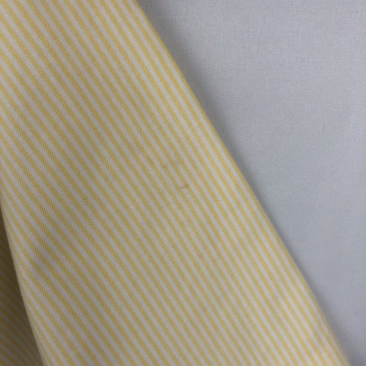 Ralph Lauren YARMOUTH short sleeve button down striped shirt, men's size L cotton yellow type Vintage Second Hand