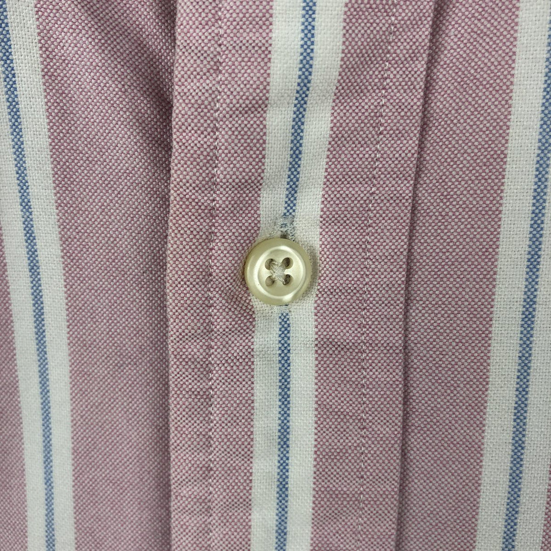 Ralph Lauren Classic Fit Short Sleeve Button Down Striped Shirt Men's XL cotton pink type Vintage Second Hand