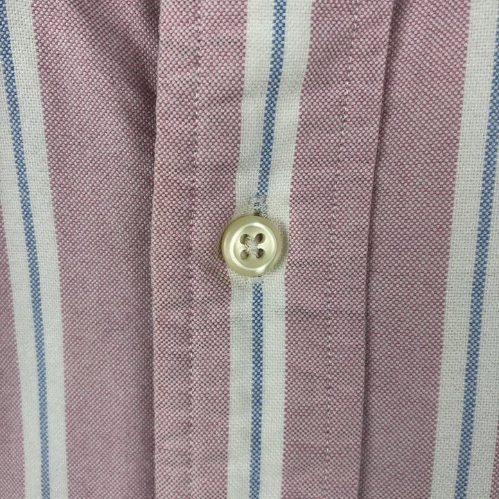 Ralph Lauren Classic Fit Short Sleeve Button Down Striped Shirt Men's XL cotton pink type Vintage Second Hand