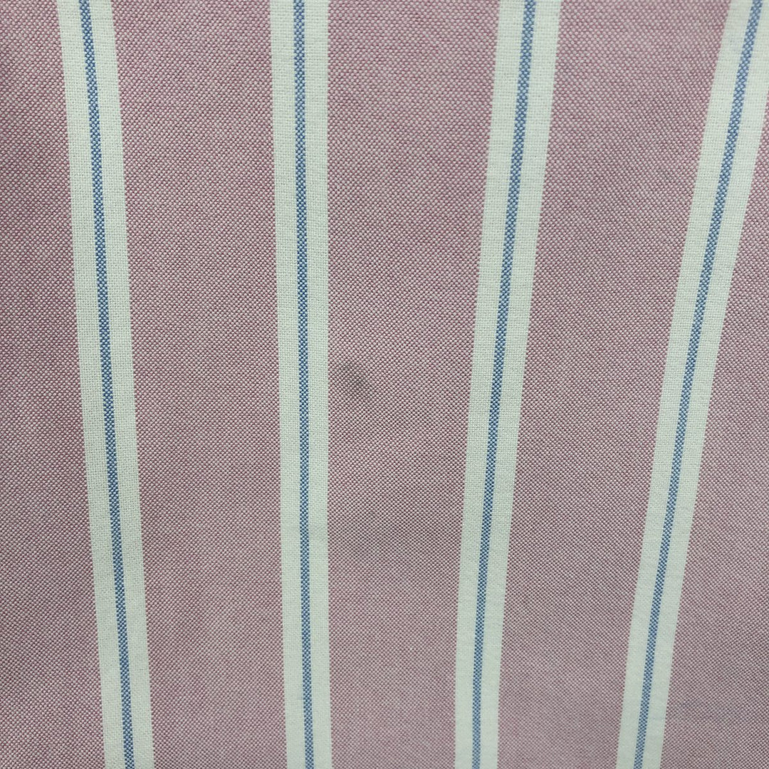 Ralph Lauren Classic Fit Short Sleeve Button Down Striped Shirt Men's XL cotton pink type Vintage Second Hand
