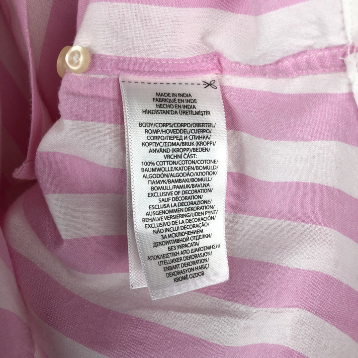 Ralph Lauren RALPH LAUREN CUSTOM FIT Long-Sleeve Button-Down Striped Shirt, Men's Size L (approx.) cotton pink type Vintage Second Hand