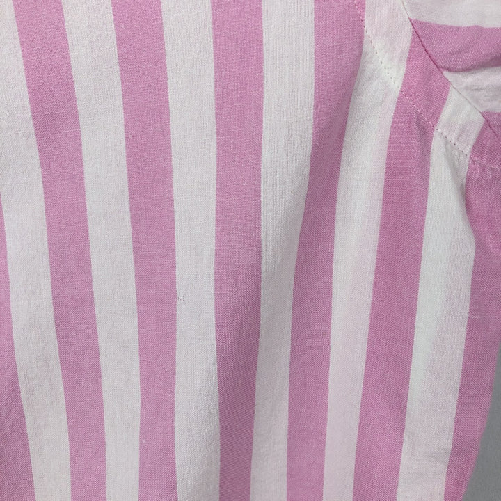 Ralph Lauren RALPH LAUREN CUSTOM FIT Long-Sleeve Button-Down Striped Shirt, Men's Size L (approx.) cotton pink type Vintage Second Hand