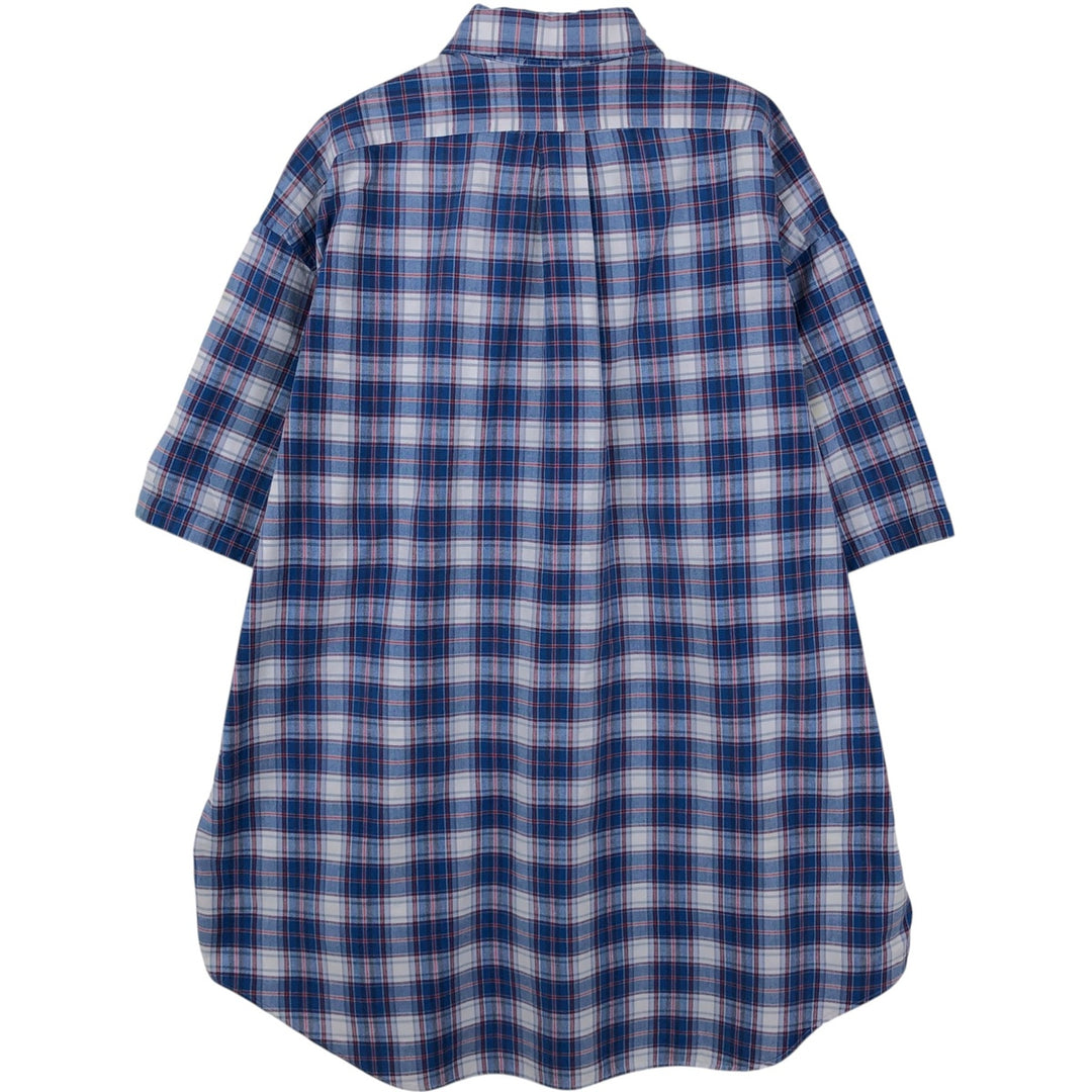 Ralph Lauren POLO by Ralph Lauren BLAKE Short-Sleeve Button-Down Check Shirt, Men's Size XL (approx.) cotton blue type Vintage Second Hand