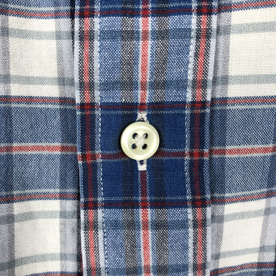 Ralph Lauren POLO by Ralph Lauren BLAKE Short-Sleeve Button-Down Check Shirt, Men's Size XL (approx.) cotton blue type Vintage Second Hand