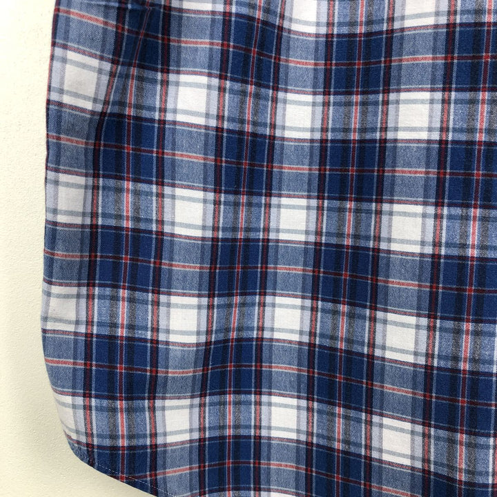 Ralph Lauren POLO by Ralph Lauren BLAKE Short-Sleeve Button-Down Check Shirt, Men's Size XL (approx.) cotton blue type Vintage Second Hand