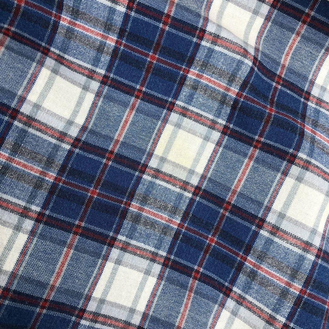 Ralph Lauren POLO by Ralph Lauren BLAKE Short-Sleeve Button-Down Check Shirt, Men's Size XL (approx.) cotton blue type Vintage Second Hand