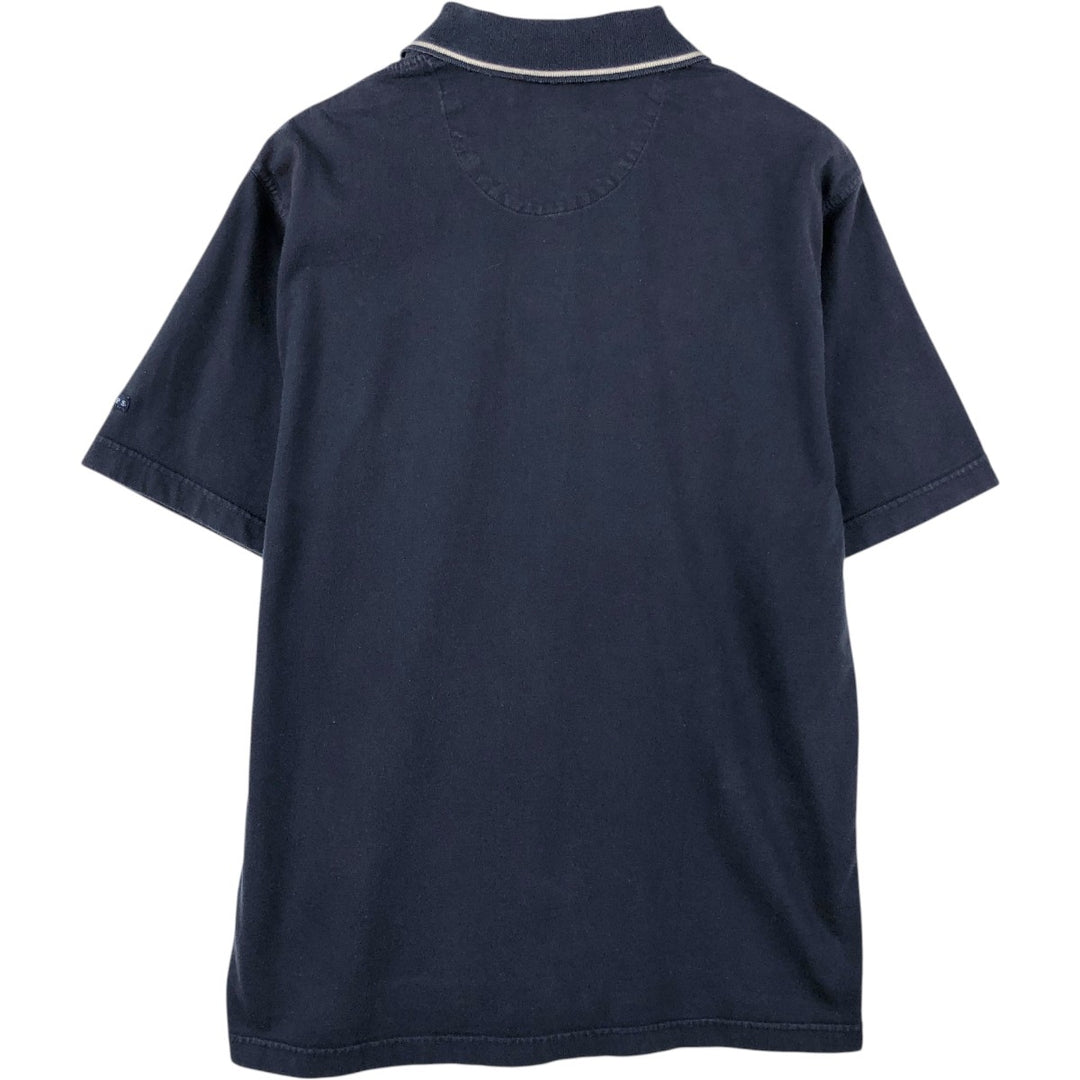 Ralph Lauren CHAPS Short-Sleeve Cotton Box Shirt, Men's Size L (approx.) cotton navy blue type Vintage Second Hand