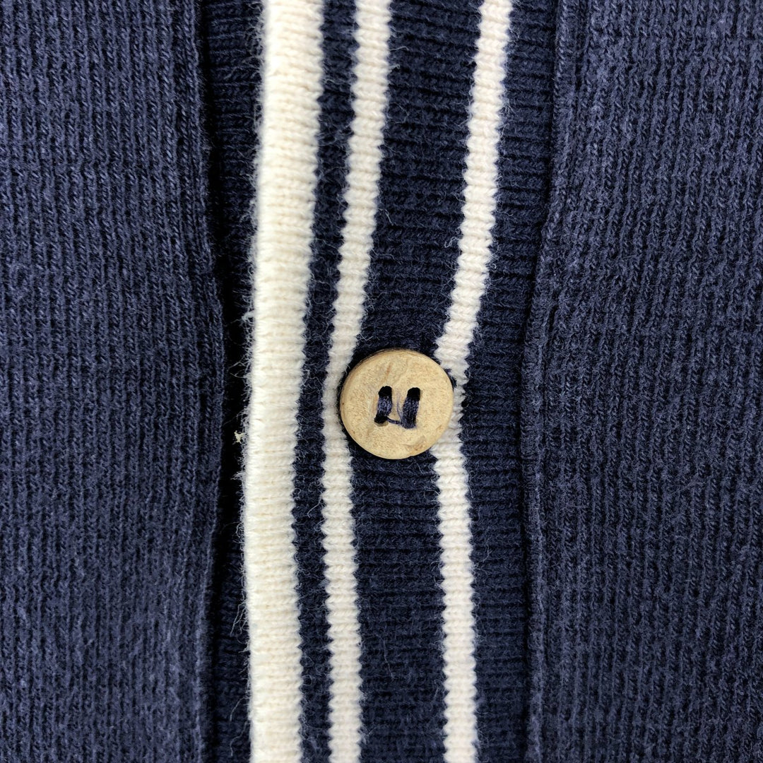 Ralph Lauren CHAPS Short-Sleeve Cotton Box Shirt, Men's Size L (approx.) cotton navy blue type Vintage Second Hand