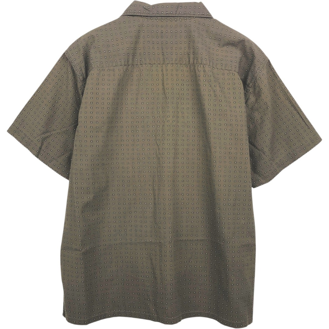 2000'S Ralph Lauren POLO JEANS COMPANY all-over print short-sleeved open-collar cotton shirt, boxy fit, men's size L (approx.) cotton brown type Vintage Second Hand