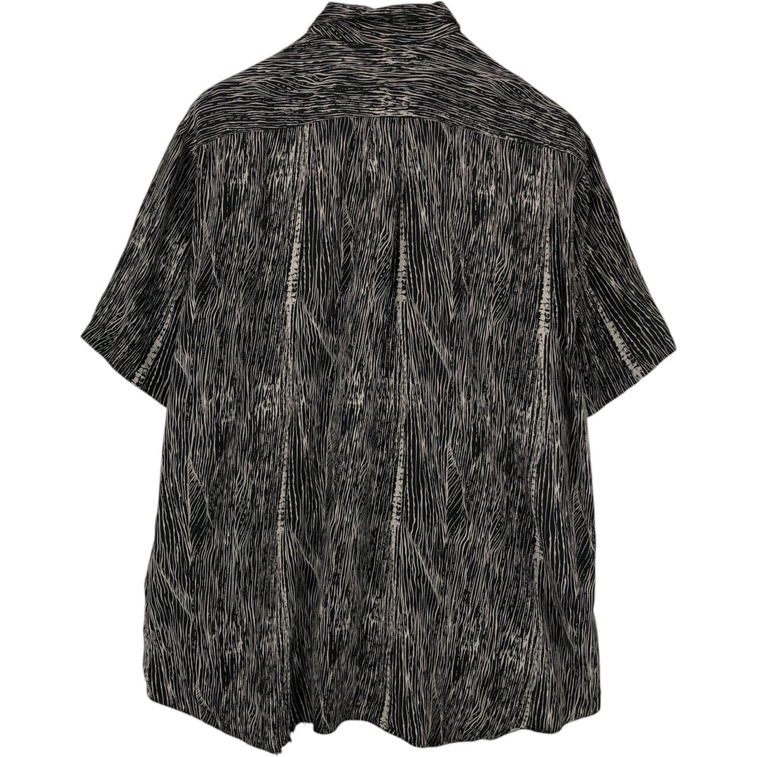Club Med all-over print short-sleeved shirt, men's size M. unclear black type Vintage Second Hand