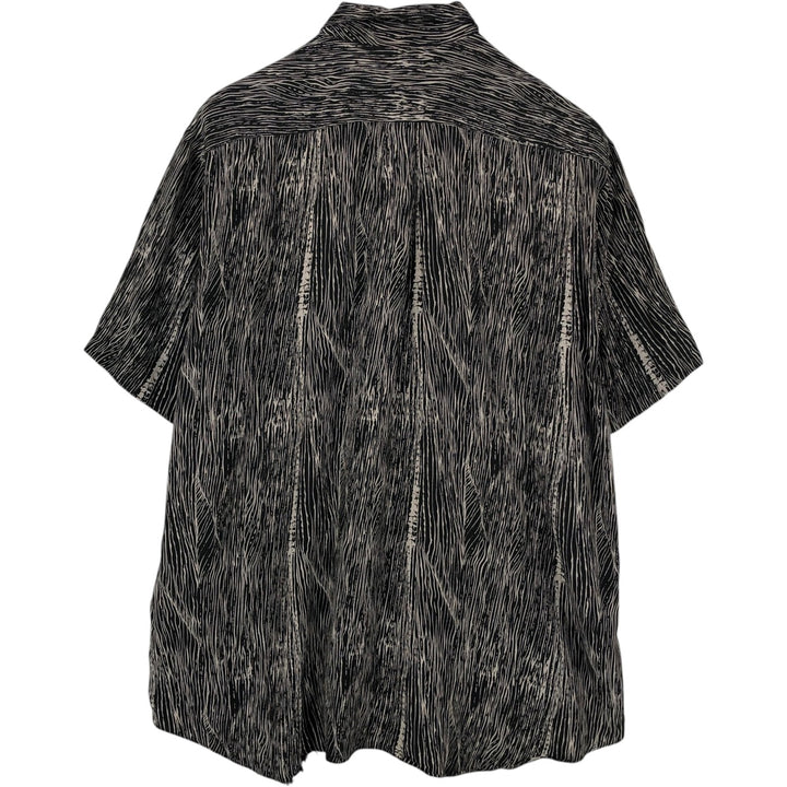 Club Med all-over print short-sleeved shirt, men's size M. unclear black type Vintage Second Hand