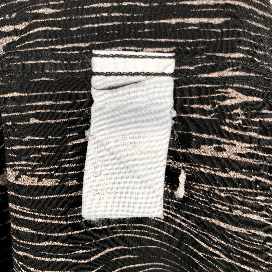 Club Med all-over print short-sleeved shirt, men's size M. unclear black type Vintage Second Hand