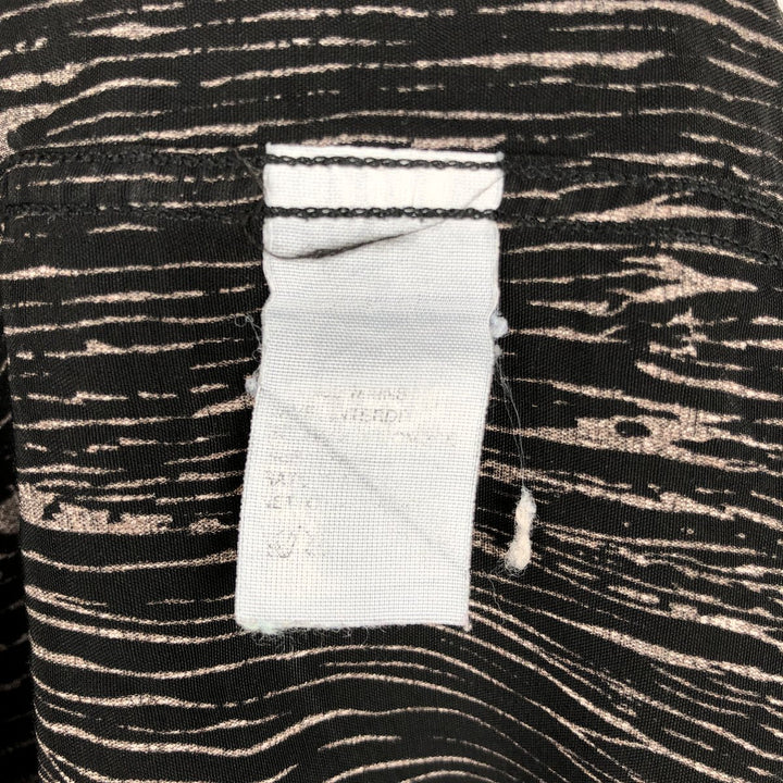 Club Med all-over print short-sleeved shirt, men's size M. unclear black type Vintage Second Hand
