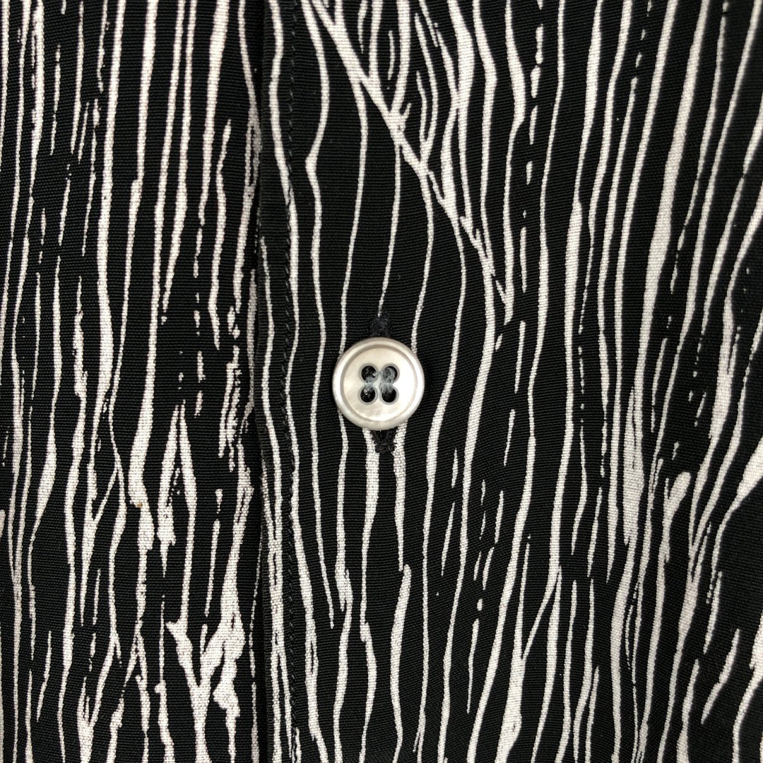 Club Med all-over print short-sleeved shirt, men's size M. unclear black type Vintage Second Hand
