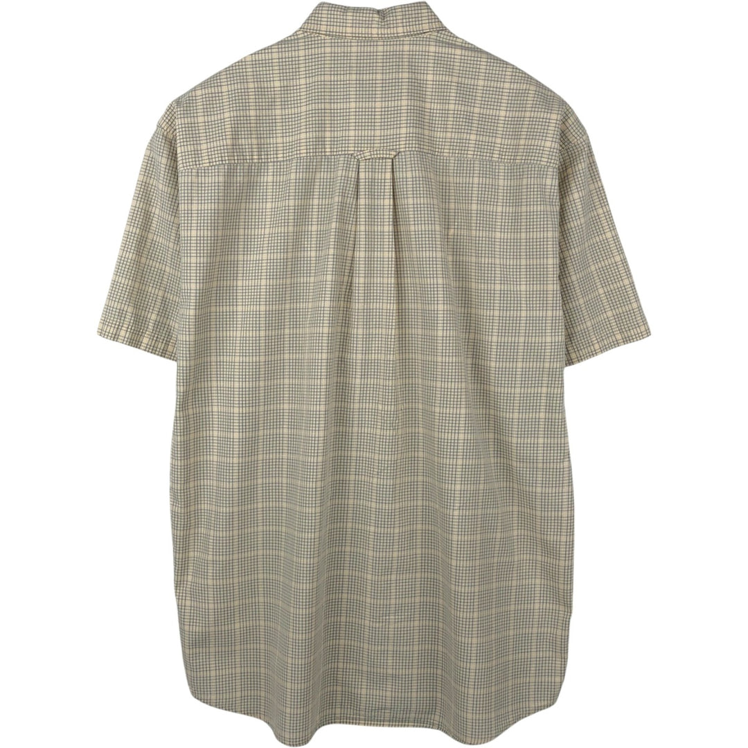 00'S Pendleton short sleeve button down check shirt men's XL size cotton yellow type Vintage Second Hand