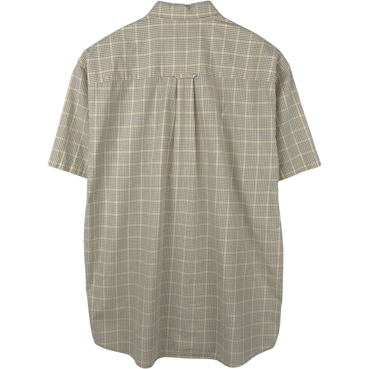 00'S Pendleton short sleeve button down check shirt men's XL size cotton yellow type Vintage Second Hand