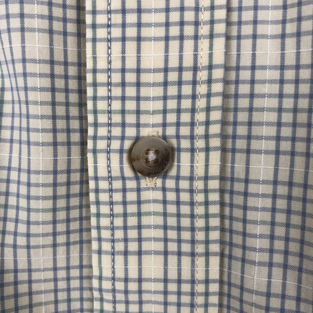 00'S Pendleton short sleeve button down check shirt men's XL size cotton yellow type Vintage Second Hand