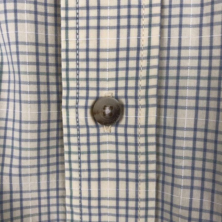 00'S Pendleton short sleeve button down check shirt men's XL size cotton yellow type Vintage Second Hand