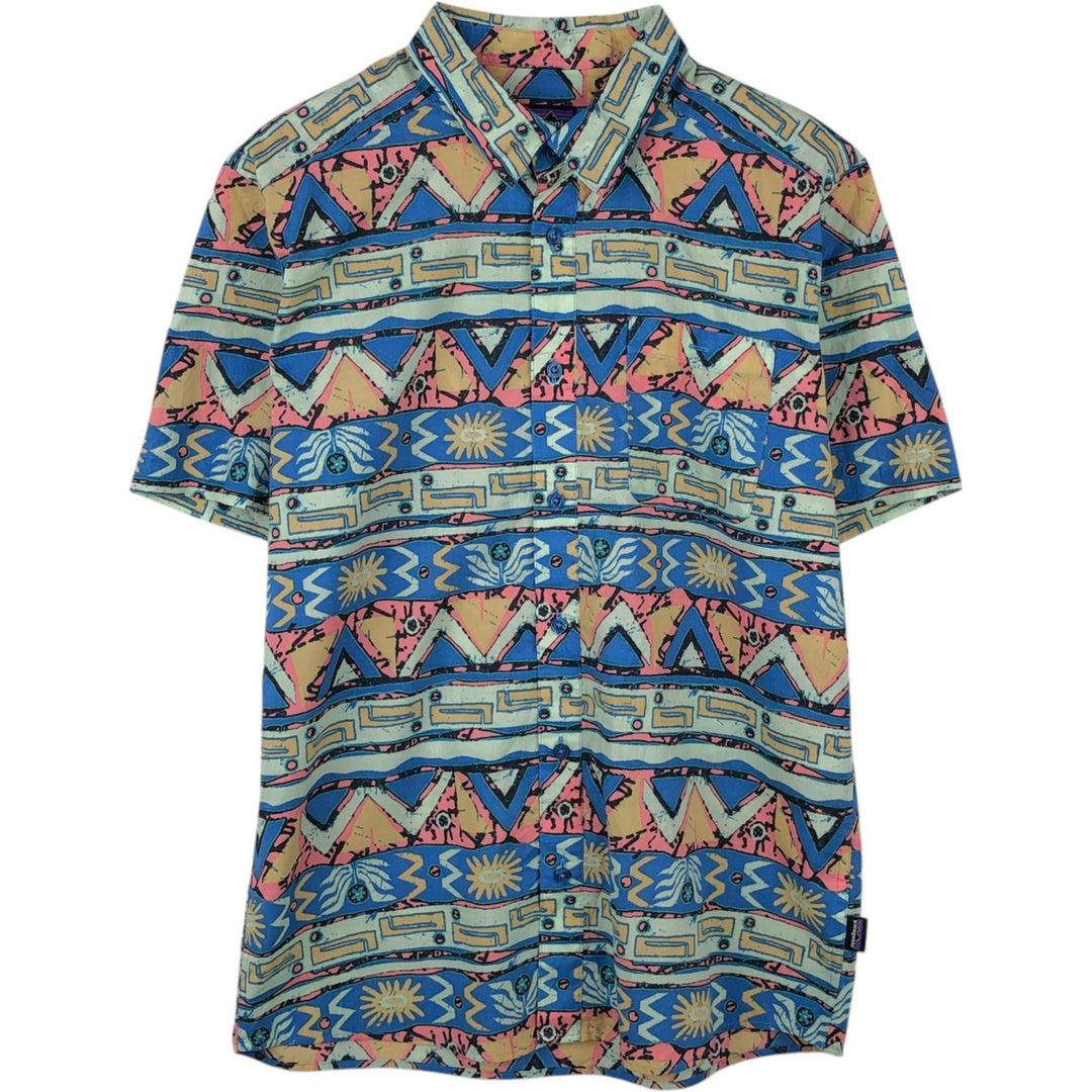 Patagonia STY52691SP24 All-over print short-sleeved cotton shirt, men's size M (approx.) Organic cotton multicolor Vintage Second Hand