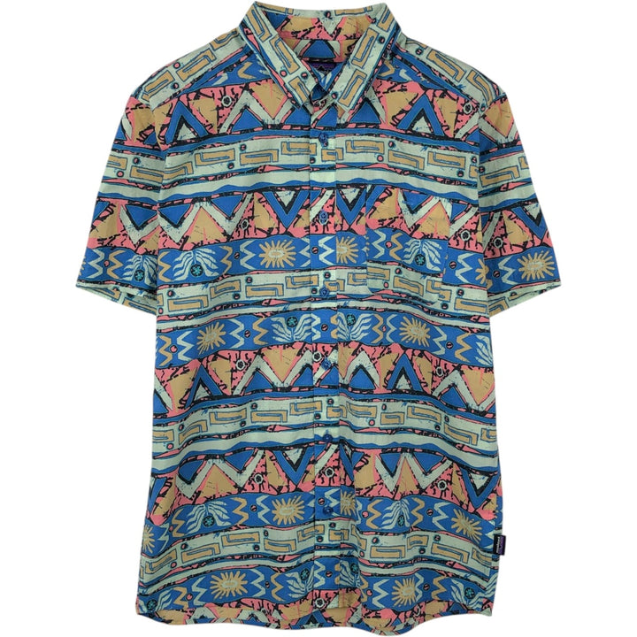 Patagonia STY52691SP24 All-over print short-sleeved cotton shirt, men's size M (approx.) Organic cotton multicolor Vintage Second Hand