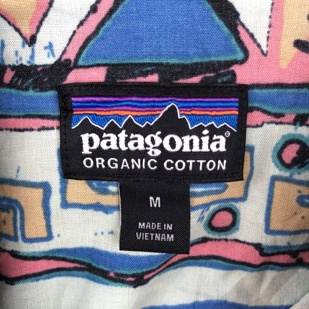 Patagonia STY52691SP24 All-over print short-sleeved cotton shirt, men's size M (approx.) Organic cotton multicolor Vintage Second Hand