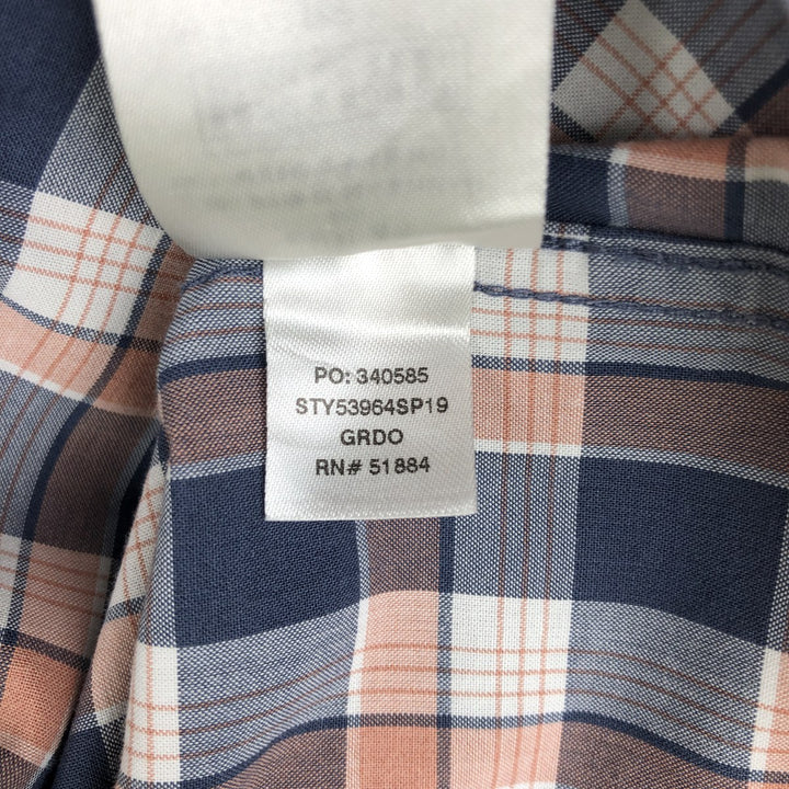 Patagonia STY53964SP19 Short-Sleeve Cotton Check Shirt, Boxy Shirt, Men's Size L (approx.) Organic cotton pink type Vintage Second Hand