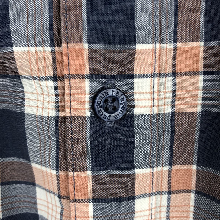 Patagonia STY53964SP19 Short-Sleeve Cotton Check Shirt, Boxy Shirt, Men's Size L (approx.) Organic cotton pink type Vintage Second Hand