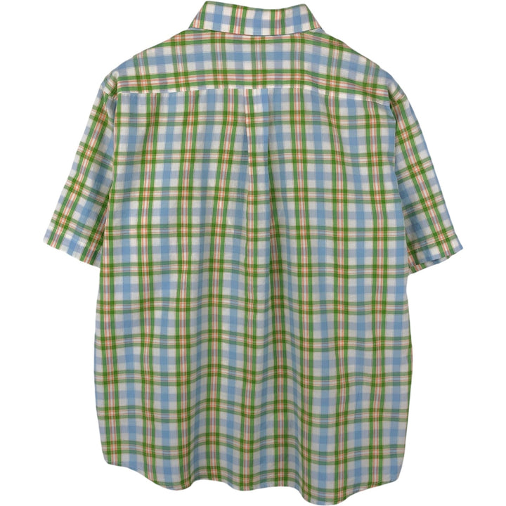 Lacoste LACOSTE short sleeve button down check shirt men's XL size unclear multicolor Vintage Second Hand