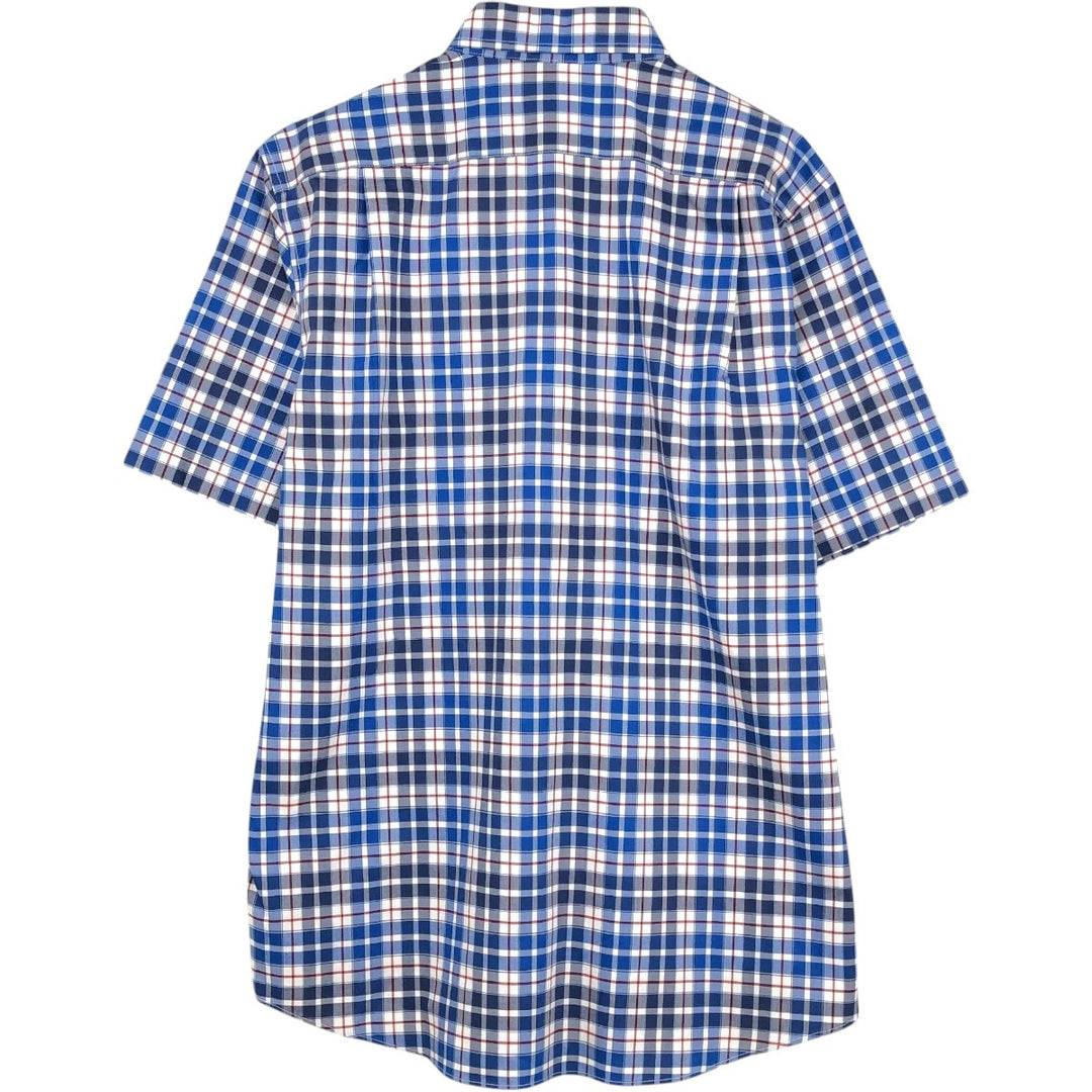 90s-00'S L.L.Bean WRINKLE RESISTANT TRADITIONAL FIT Long-Sleeve Button-Down Check Shirt, Men's Size M (approx.) cotton blue type Vintage Second Hand