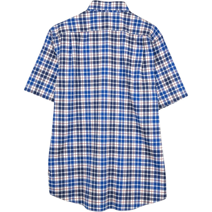 90s-00'S L.L.Bean WRINKLE RESISTANT TRADITIONAL FIT Long-Sleeve Button-Down Check Shirt, Men's Size M (approx.) cotton blue type Vintage Second Hand
