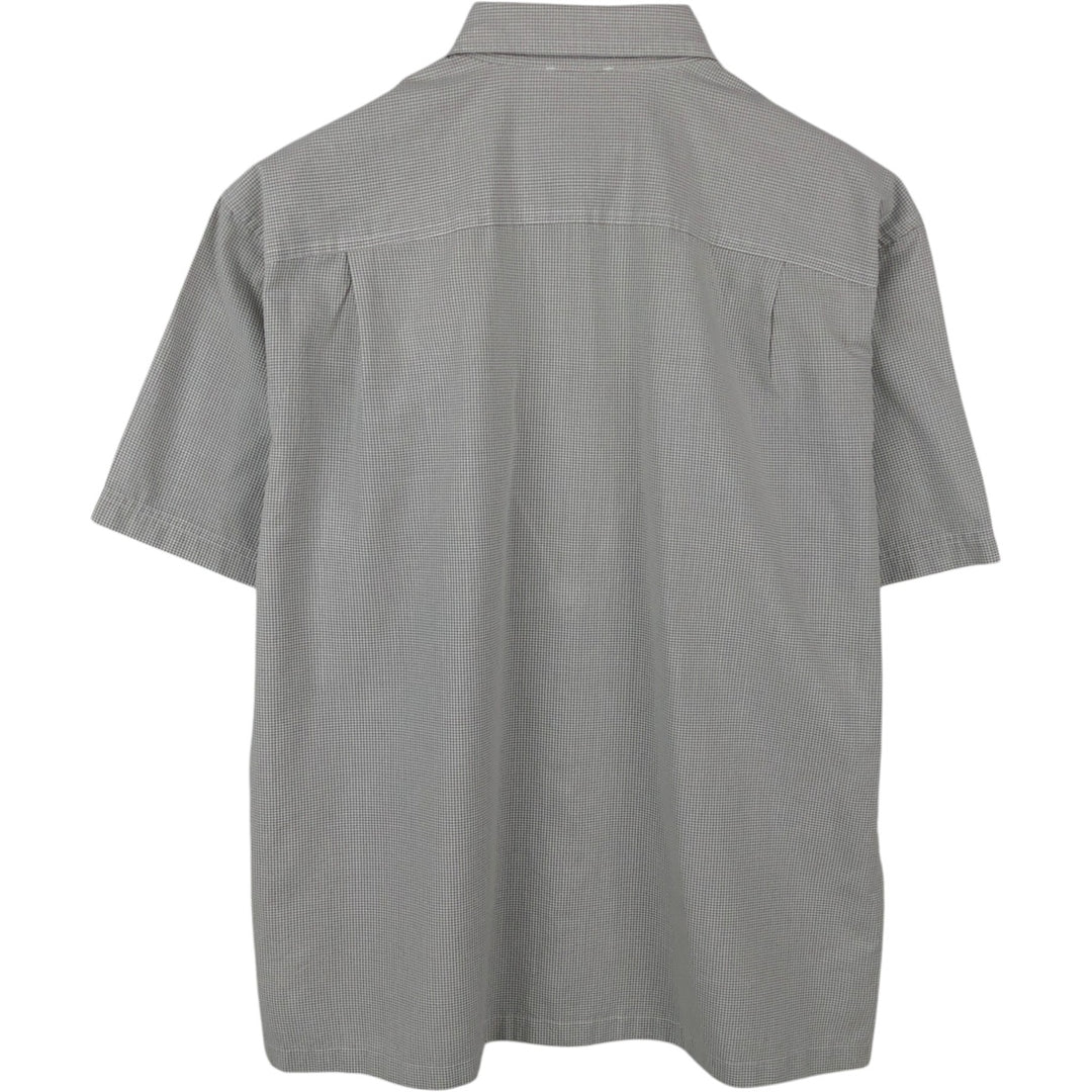 Patagonia 52136SP16 Check Pattern Short-Sleeve Cotton Check Shirt, Boxy Shirt, Men's Size M (approx.) cotton Beige type Vintage Second Hand