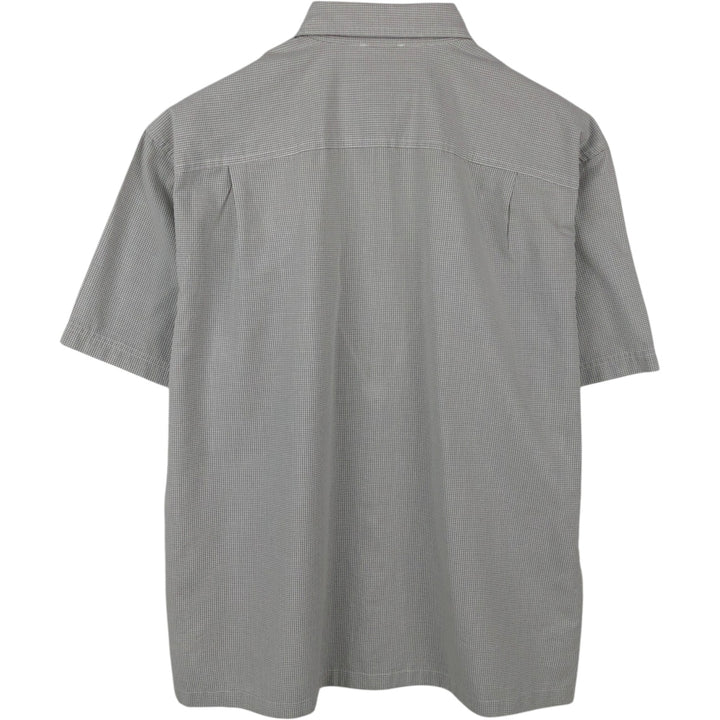 Patagonia 52136SP16 Check Pattern Short-Sleeve Cotton Check Shirt, Boxy Shirt, Men's Size M (approx.) cotton Beige type Vintage Second Hand