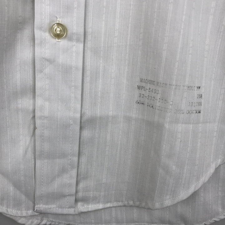 Beau Brummel Stripe Pattern Short-Sleeve Poly-Cotton Shirt, Made in USA, Men's Size M (Equivalent), Vintage polyester gray type Vintage Second Hand