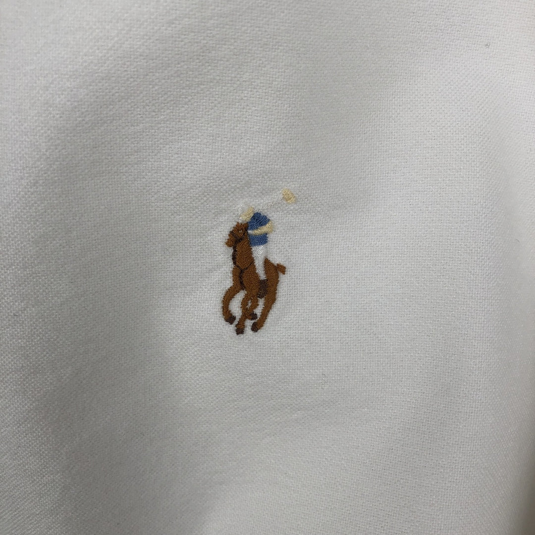 Ralph Lauren POLO RALPH LAUREN CUSTOM FIT long sleeve button down shirt men's XL equivalent cotton white type Vintage Second Hand