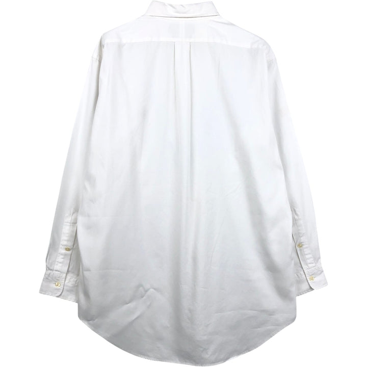 Ralph Lauren YARMOUTH long sleeve button down shirt, men's size L cotton white type Vintage Second Hand