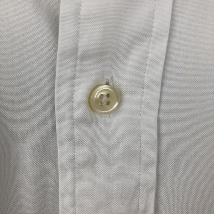 Ralph Lauren YARMOUTH long sleeve button down shirt, men's size L cotton white type Vintage Second Hand