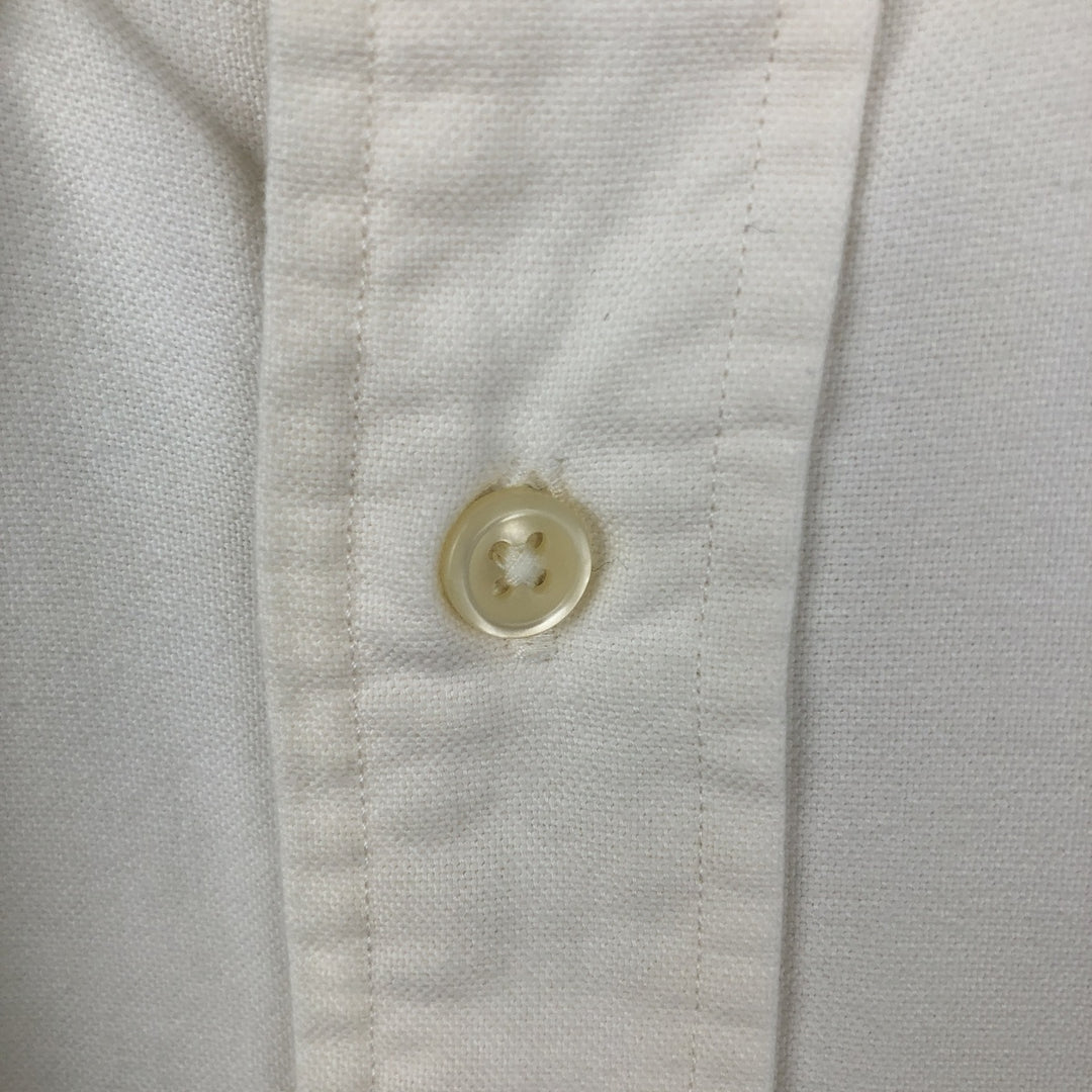 Ralph Lauren YARMOUTH long sleeve button down shirt, men's size L cotton pale white type Vintage Second Hand