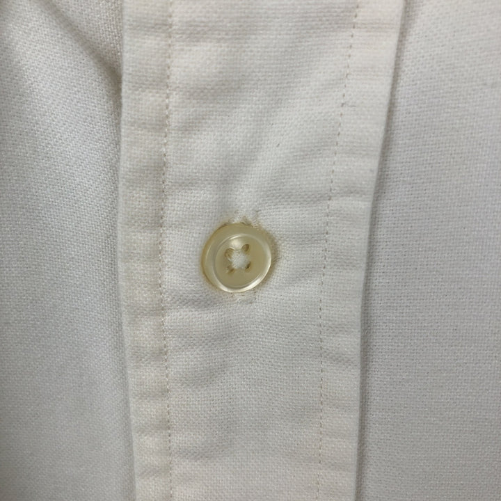 Ralph Lauren YARMOUTH long sleeve button down shirt, men's size L cotton pale white type Vintage Second Hand