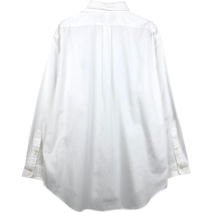 Ralph Lauren YARMOUTH long sleeve button down shirt, men's size L cotton white type Vintage Second Hand
