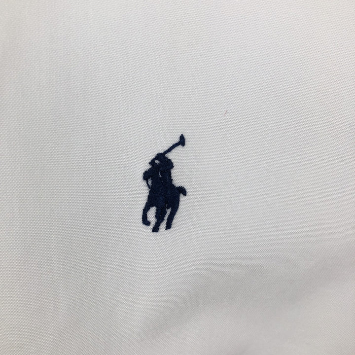 Ralph Lauren YARMOUTH long sleeve button down shirt, men's size L cotton white type Vintage Second Hand