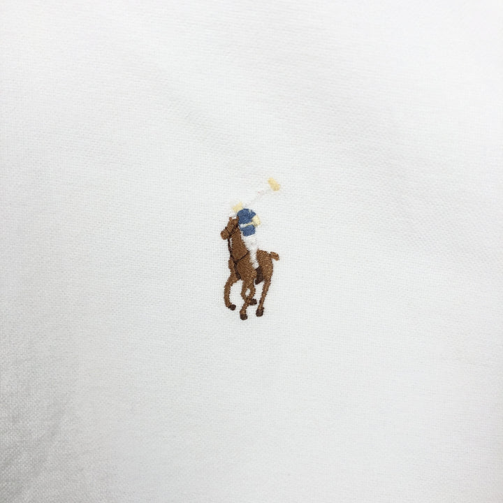 Ralph Lauren YARMOUTH long sleeve button down shirt, men's XL size cotton white type Vintage Second Hand