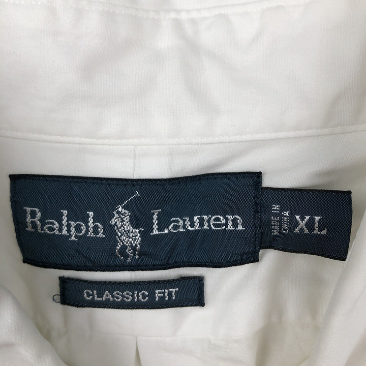 Ralph Lauren Classic Fit Long Sleeve Button Down Shirt Men's XL cotton white type Vintage Second Hand