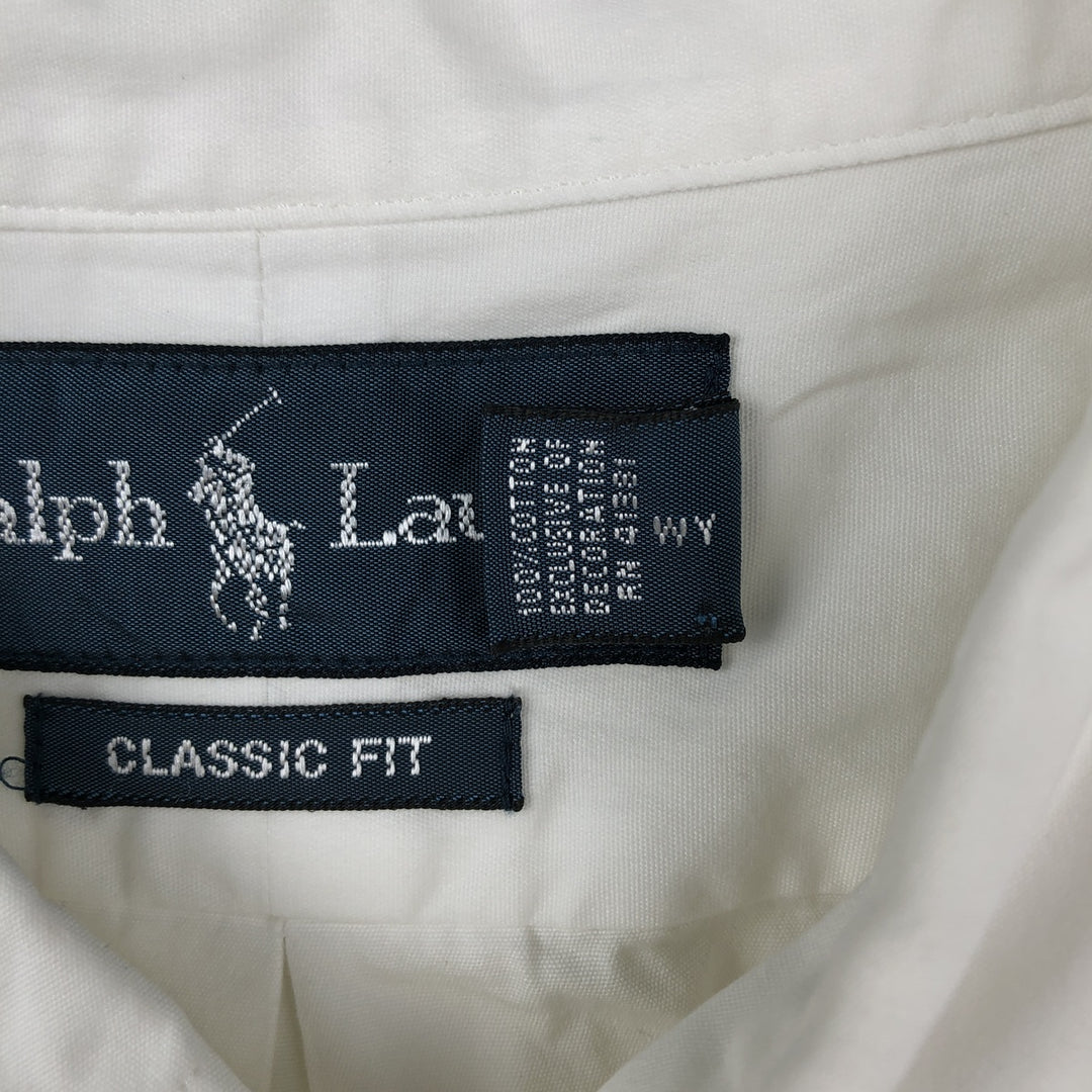 Ralph Lauren Classic Fit Long Sleeve Button Down Shirt Men's XL cotton white type Vintage Second Hand