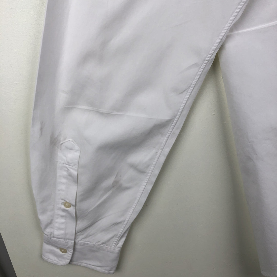 Ralph Lauren Classic Fit Long Sleeve Button Down Shirt Men's XL cotton white type Vintage Second Hand